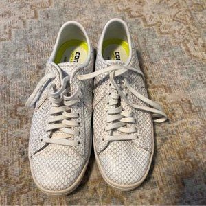 Converse All Star Women's Shoes Snakeskin Print White with Lunarlon Size 7